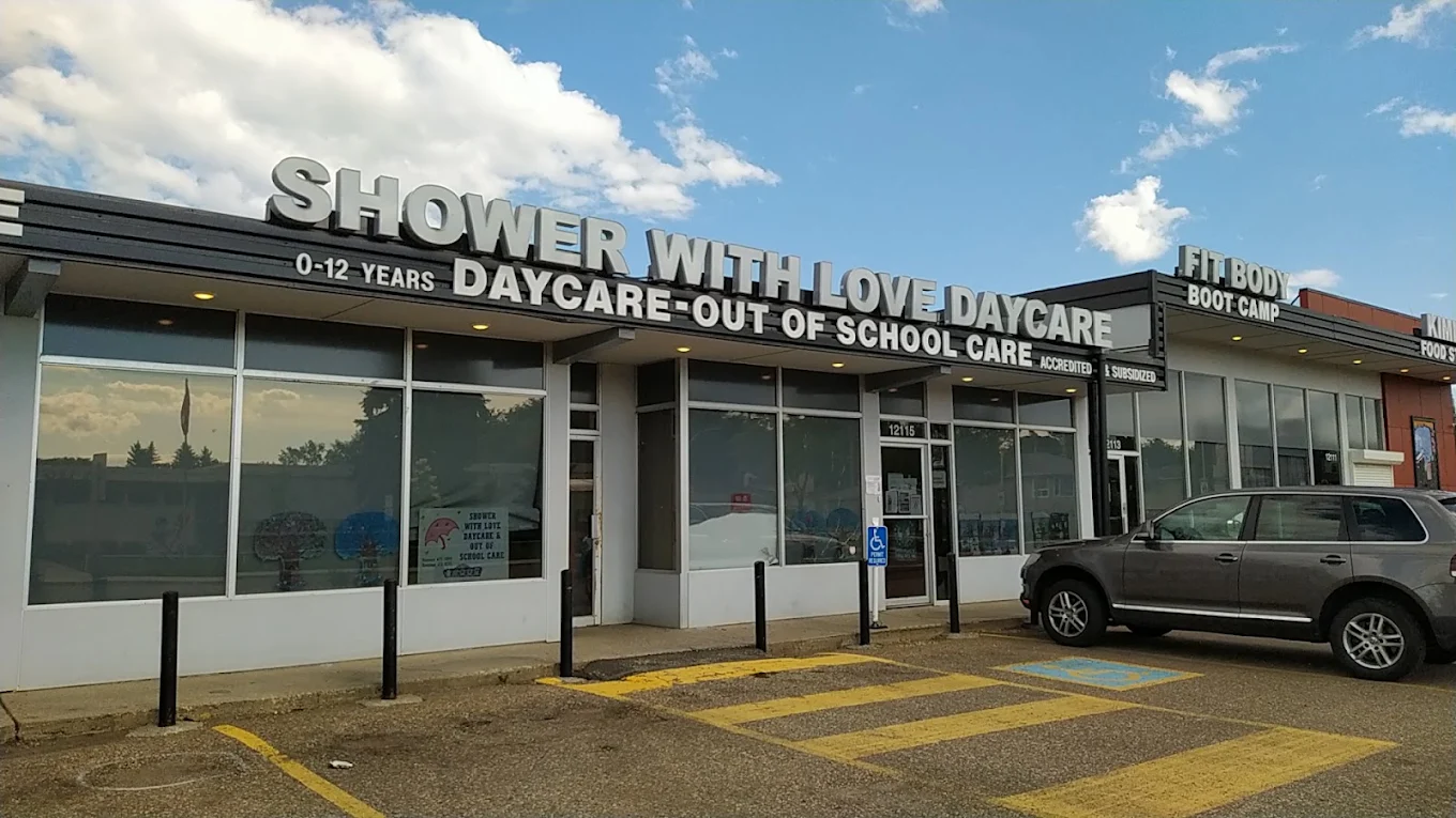 Shower With Love Daycare storefront on 54th St NW, Edmonton