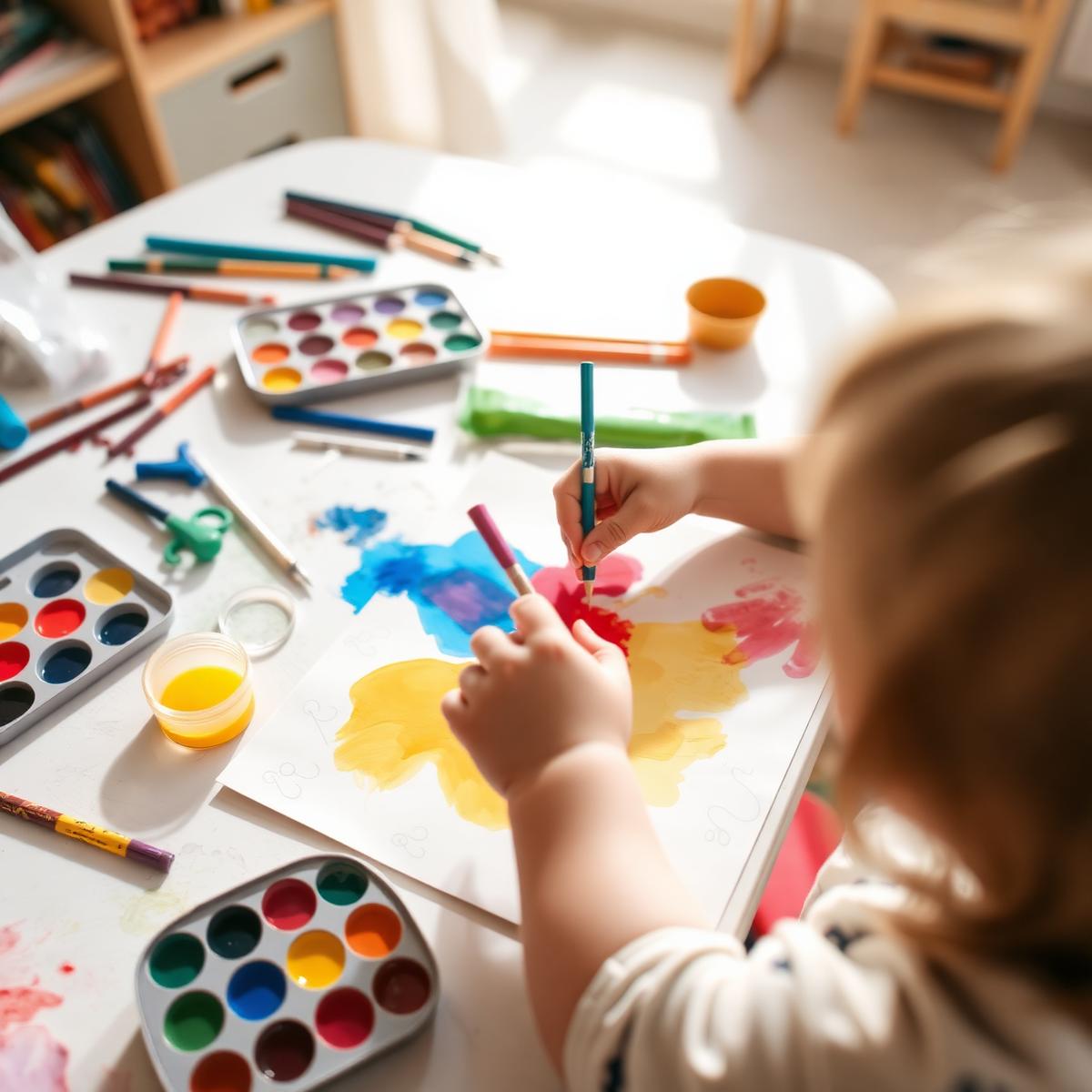 Child painting